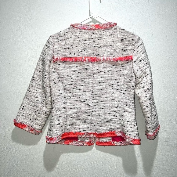 Trina Turk Red White La Brea 3/4 Sleeve Jacket Blazer - Picture 4 of 8